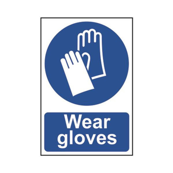 TSL Approved Safety Signs: Personal Protection Wear Gloves 