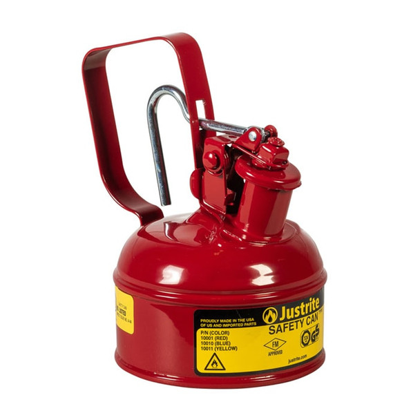 Justrite Type I Trigger Handle Safety Cans - Red
