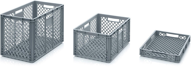  Auer Packaging Euro Container Perforated Grey 