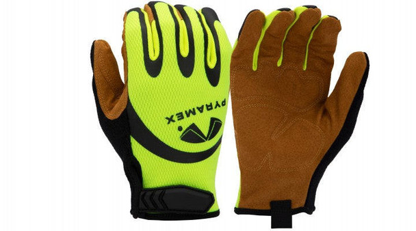 Pyramex Safety Pyramex GL104HT Hook&Loop Strap Abrasion Resistant leather gloves 