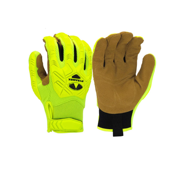 Pyramex Safety Pyramex GL202HT Hook&Loop Low Impact Leather gloves 