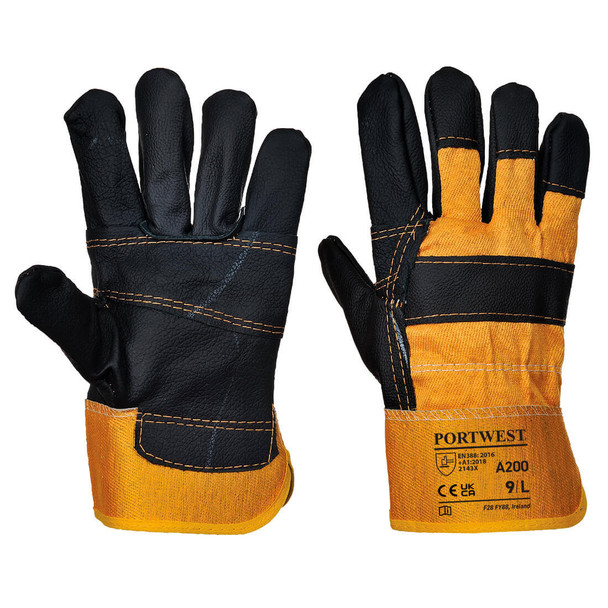  Portwest Furniture Hide Glove Yellow Size XL 