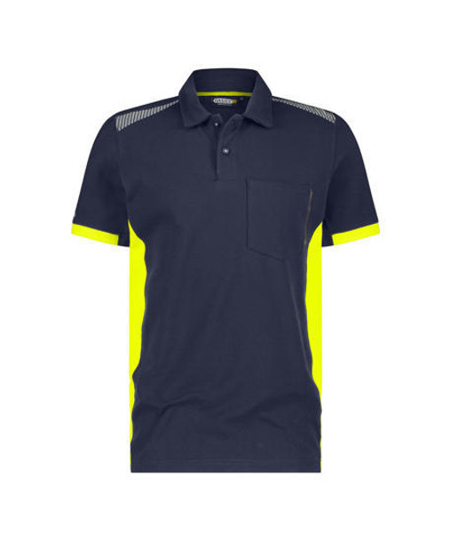 Dassy DASSY Veracruz Polo shirt Midnight blue/Fluo yellow 