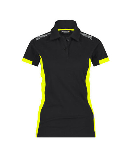 Dassy DASSY Veracruz Women Polo shirt Black/Fluo yellow 