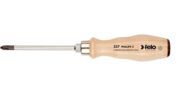  Felo Phillips Screwdriver with wooden handle and continuous blade 