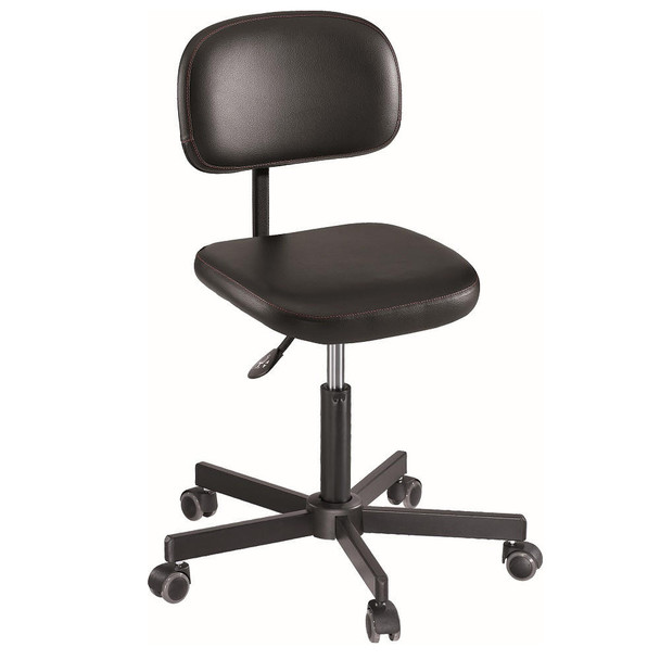  Meychair Chair with castors, WE-TR-KL; imit. leather black 