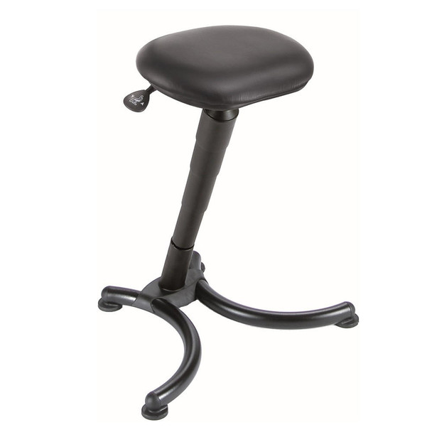  Meychair Sit-Stand, not swivelling, AF5-H-KL;imit.leather black 