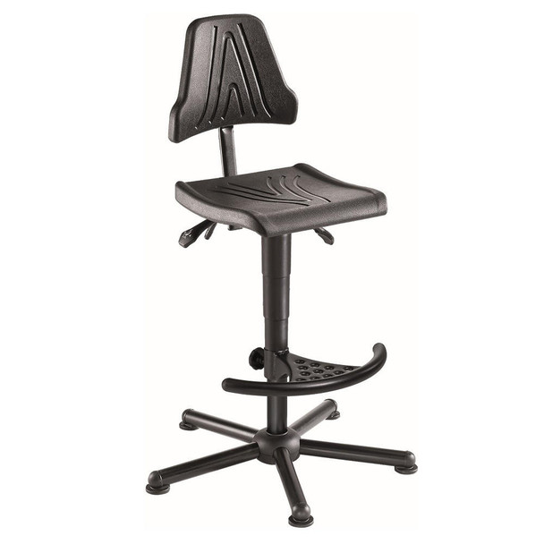  Meychair Chair with footrest, W9-H-PU-FS3; PU black 