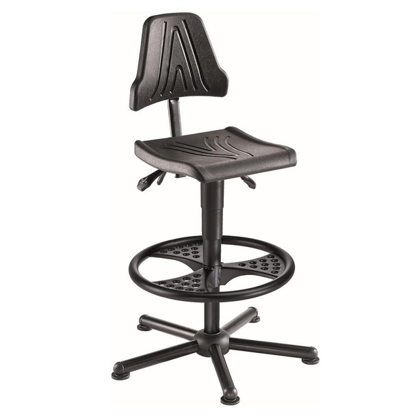  Meychair Chair with footring, W9-H-PU-FR3; PU black 