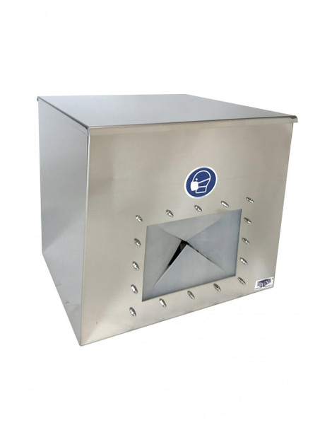  EPI BOX Stainless steel dispenser for disposable cup shaped respirators 