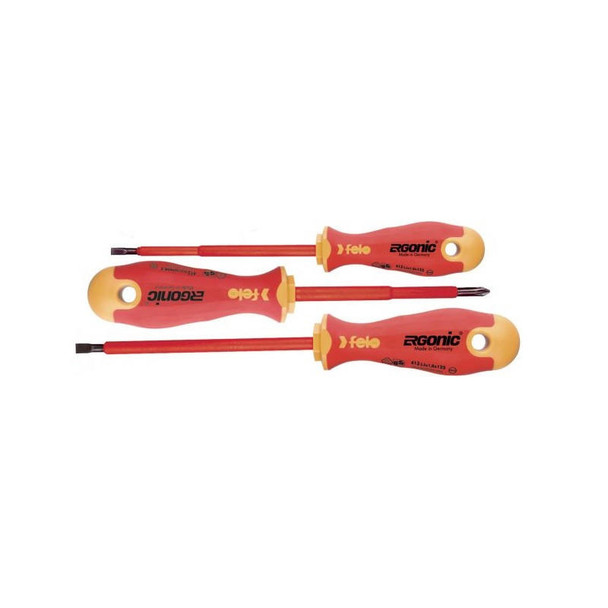  Felo 413 VDE ERGONIC Screwdriver insulated 1000V 3-piece set 