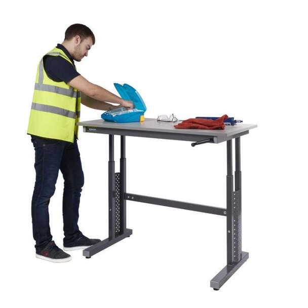 TSL Approved Cost Saver Height Adjustable Workbench - Laminate Worktop 