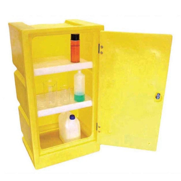 TSL Approved Small COSHH Storage Cabinet lockable with 2 shelves 17ltr bund 