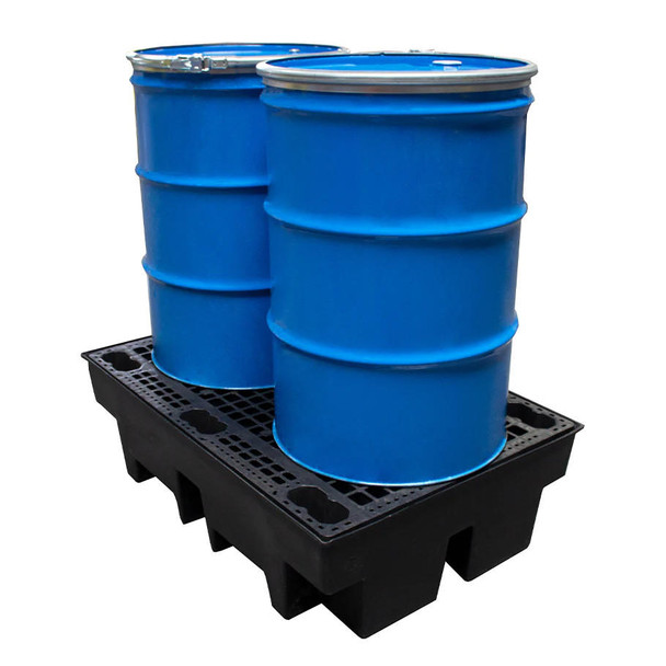 TSL Approved Recycled Bund Pallet suitable for 2 x 205ltr drums 240ltr bund 