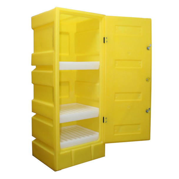 TSL Approved Medium COSHH Storage Cabinet lockable with 3 shelves 70ltr bund 