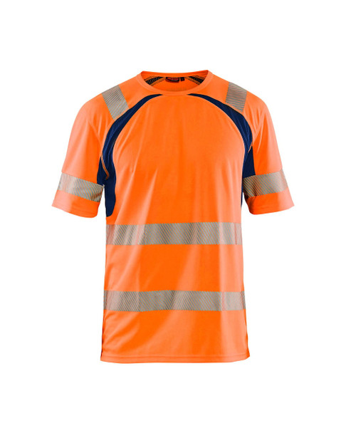  Blaklader UV Hi-Vis T-shirt Hi-vis Orange/Navy Blue 