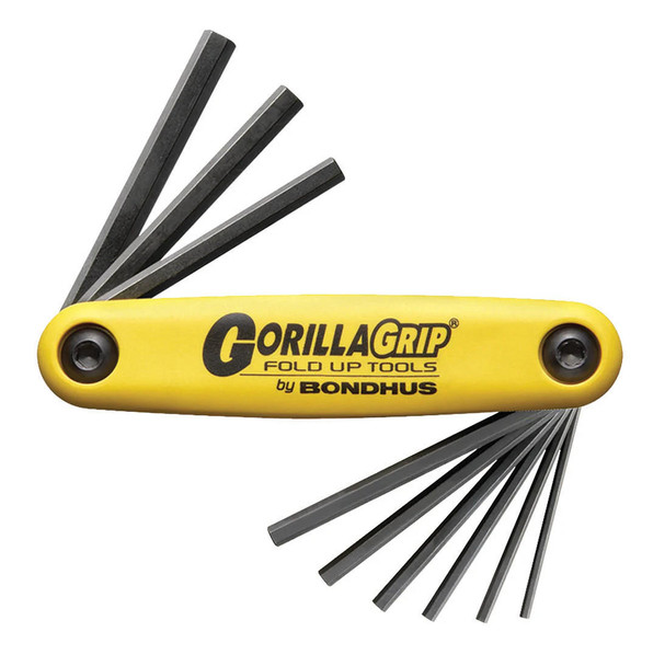  Bondhus Set 9 Hex GorillaGrip Fold-up Tools .050-3/16 