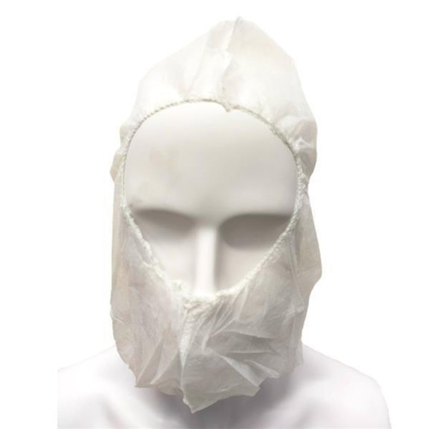 TEKNI Tekni Disposable Non-woven cleanroom Balaclava, Elasticated, White, Size 18gsm 40 x 40cm, Case/1000  TEKNI Tekni Disposable Non-woven cleanroom Balaclava, Elasticated, White, Size 18gsm 40 x 40cm, Case/1000