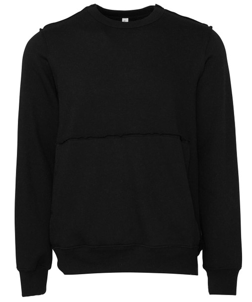 Belle Canvas BE133 Raw Seam Crew Pullover Unisex 