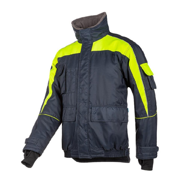  Sioen Nibas Cold Storage Bomber Jacket Hi-Vis Yellow/Navy 