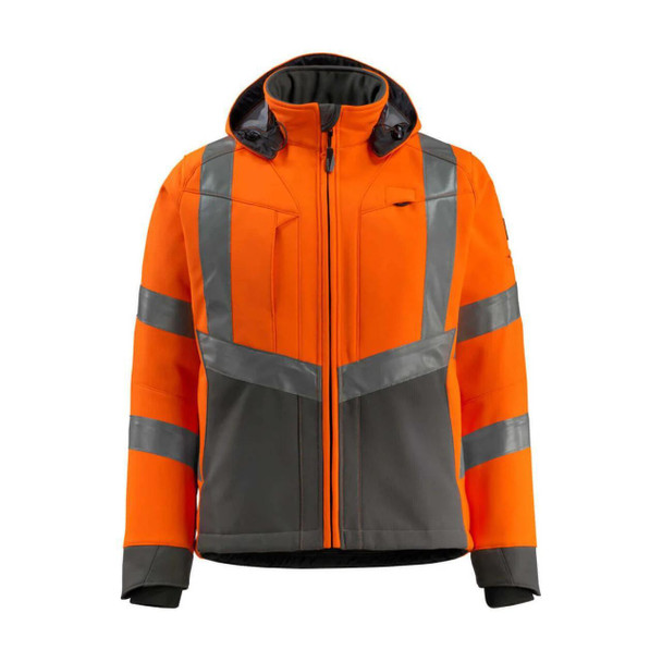  Mascot® Safe Supreme Blackpool Softshell jacket Hi Vis Orange/Dark Navy (AS) 
