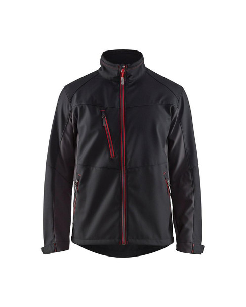 Blaklader Softshell Jacket Black/Red (AS) 