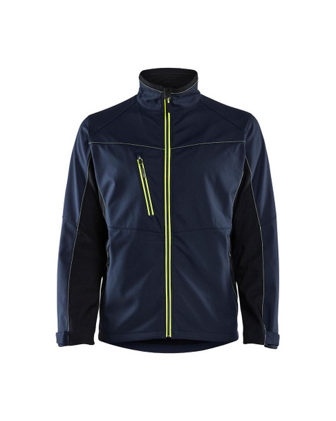  Blaklader Softshell Jacket Dark navy/Hi-vis Yellow (AS) 