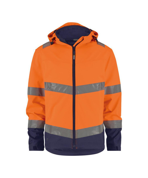  DASSY MALAGA High Visibility Orange/Navy Softshell Jacket (AS) 