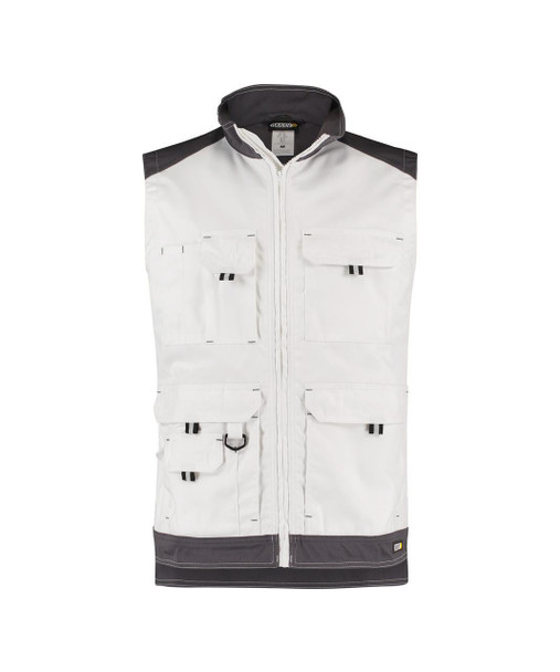  DASSY FARO Two-Tone Sleeveless Painter/Decorators Work Jacket White/Grey (AS) 
