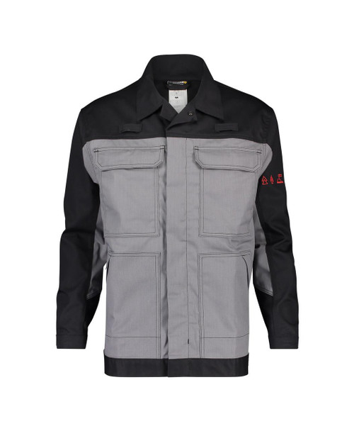  DASSY KIEL Two-Tone Multinorm Work Jacket Grey/Black (AS) 