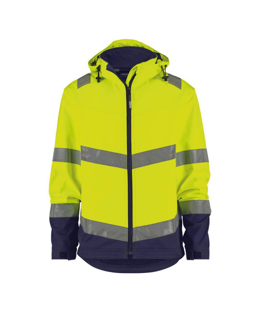  DASSY MALAGA High Visibility Yellow/Navy Softshell Jacket (AS) 