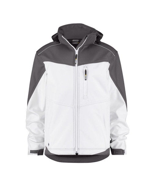  DASSY JAKARTA Two-Tone Softshell Painter/Decorators Jacket White/Grey (AS) 