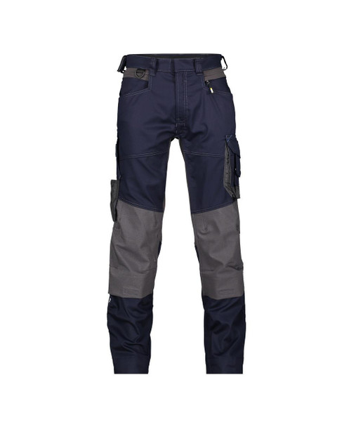  DASSY Dynax 200980 Work trousers w/ stretch & knee pockets Navy/Grey (AS) 