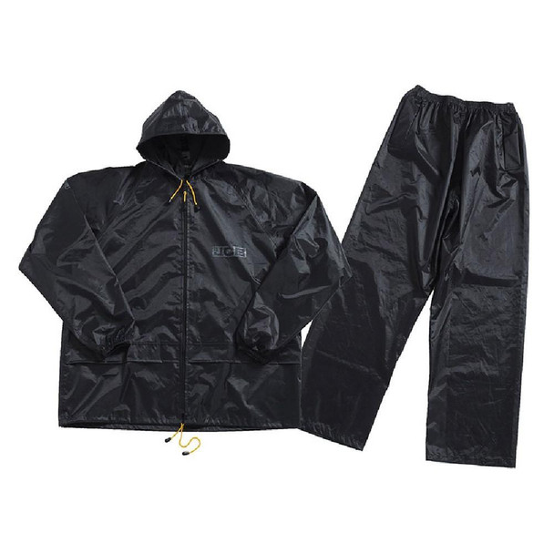  JCB Two Piece Rainsuit, Black 