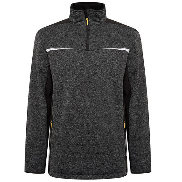  JCB Workwear Trade Elmhurst Ii Grey Quarter Zip Fleece, Grey Marl 