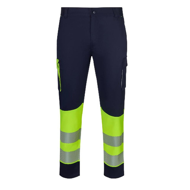  Velilla Stretch Hi-Vis Trousers, Navy/Yellow 