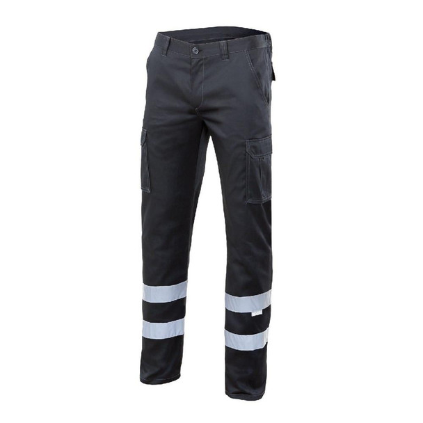  Velilla Multi-Pocket Stretch Trousers With Reflective Tape, Black 