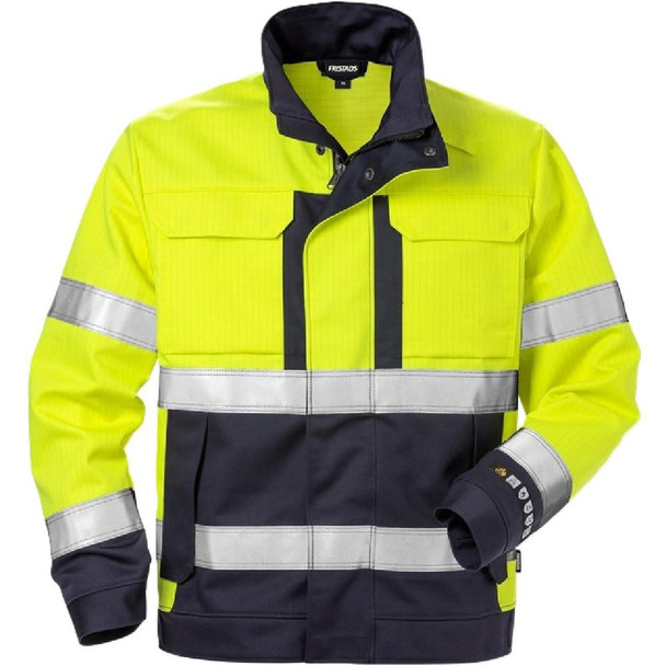  Fristads Flame High Vis Jacket Class 3, Yellow/Navy 