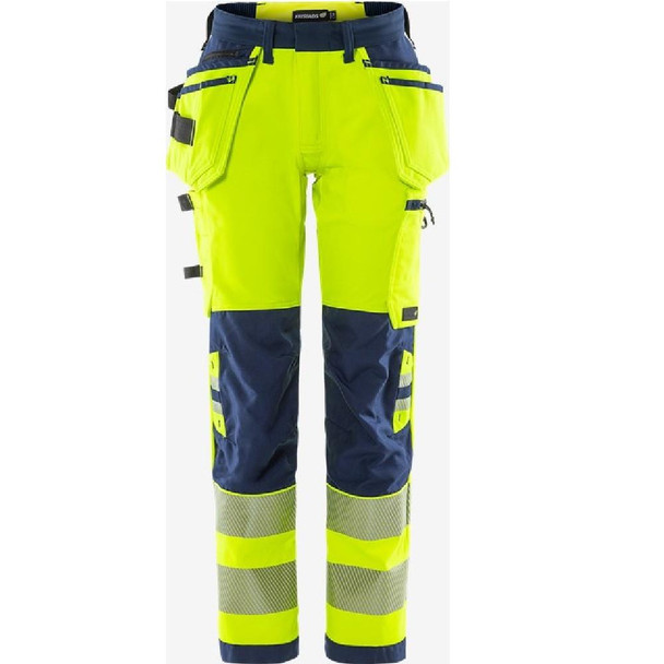  Fristads High Vis Green Craftsman Stretch Trousers Woman Class 2 2664 GSTP 