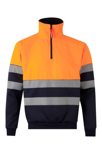  Velilla Two Tone Half Zip Hi-Vis Sweatshirt (AS) 