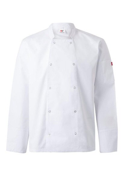  Velilla Long Sleeve Kitchen Jacket with Snap Buttons (AS) 