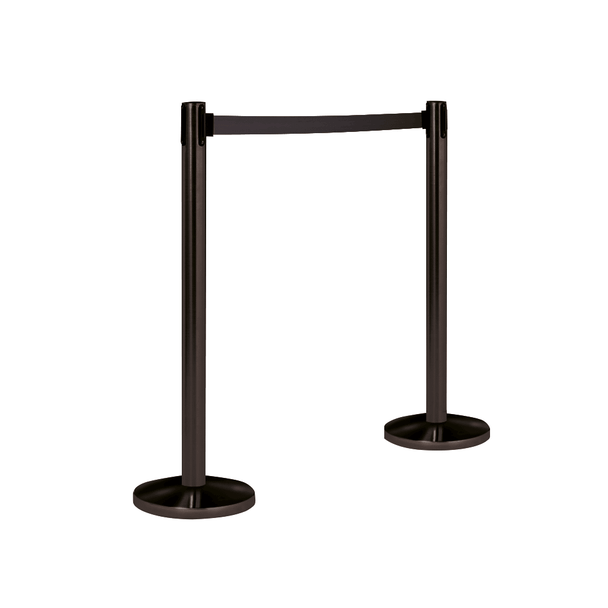 Stanchion with Black Post, 5 meter Tape