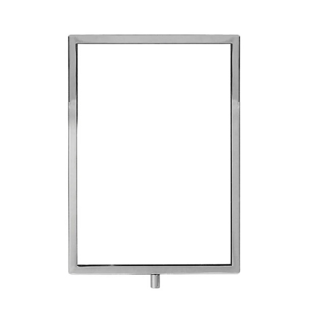 Stanchion Post Sign Frame Vertical A4 Chrome