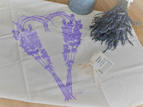 Lavender Heart Dishtowel by JMohr
