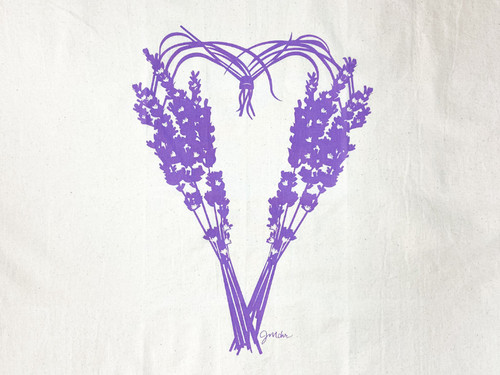 Lavender Heart Dishtowel by JMohr