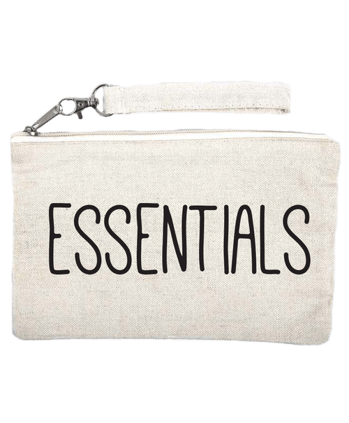 Essentials zippered canvas pouch
