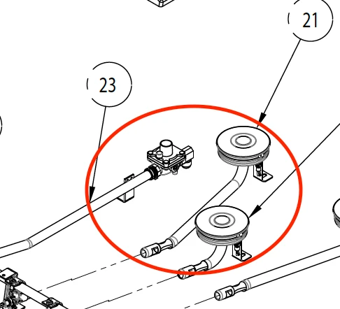 Stove Burner; Piezo Ignition; Left Rear Burner; Fits Suburban Stove SRNA3LBBE/ SRNA3LBGE/ SRNA3LPSS/ SRNA3LWBE/ SRNA3LWWE/ SRNA3SBBE/ SRNA3SBSE/ SRNA3SPSS/ SRNA3SWBE/ SRNA3SWWE