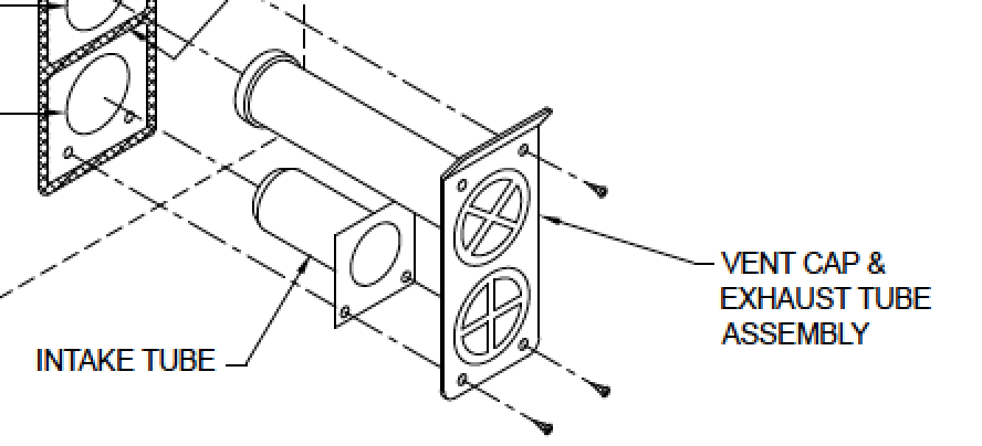 Suburban Furnace Vent Kit 520501 (7- 9) NT 24/30/34SP • P30 - Suburban RV  Parts