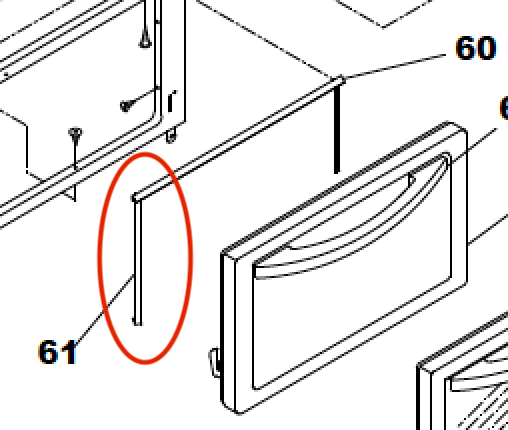 Suburban Stove Side Seal 071057 (Short Oven) Suburban RV Parts