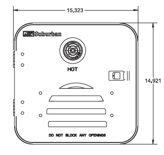 Suburban Water Heater Access Door ST-42/ST-60 (Black) 6285AEB